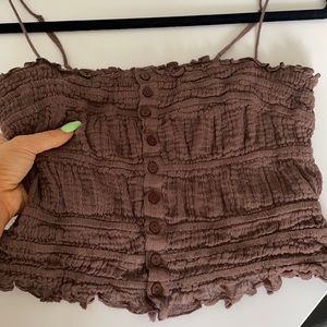 Free People Ruched Top